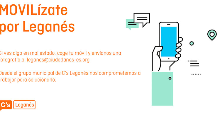 Ciudadanos (C’s) Leganés lanza una campaña contra el deterioro de la ciudad