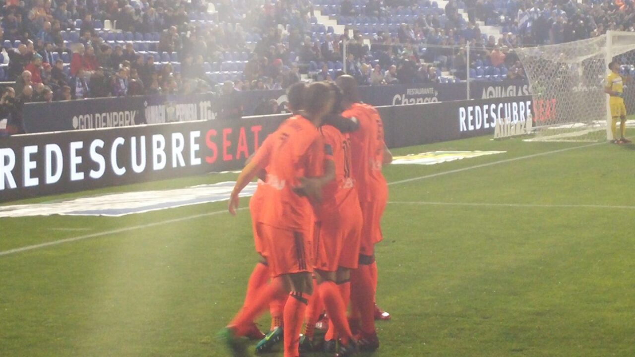 Munir adelantó al Valencia ante el Leganés en Butarque.