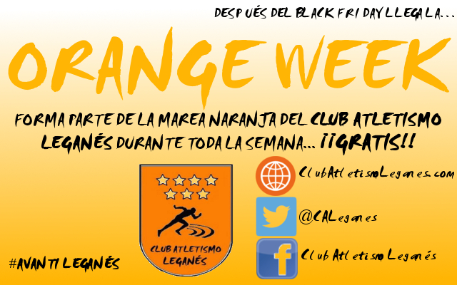 El Club Atletismo Leganés saca la campaña promocional “Orange Week”