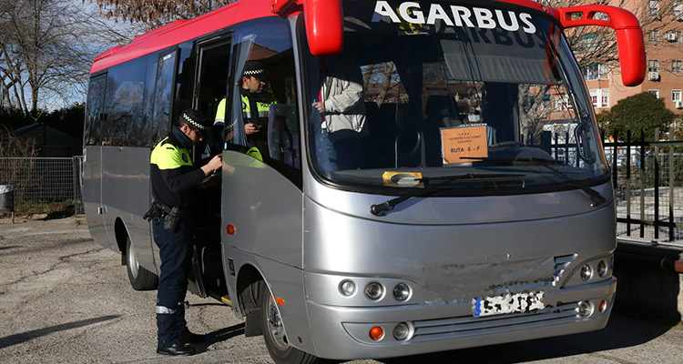 Policía Local de Leganés inspeccionará los vehículos de transporte escolar