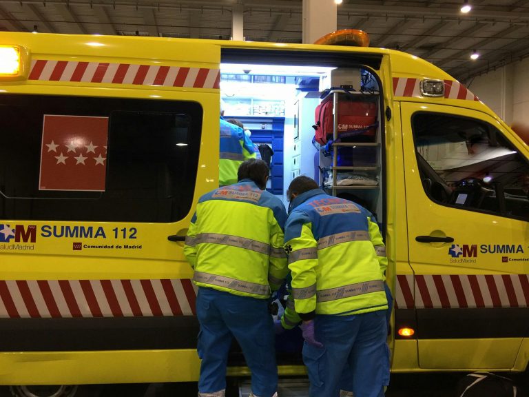 Herido grave un trabajador en Leganes al ser atropellado por un camion
