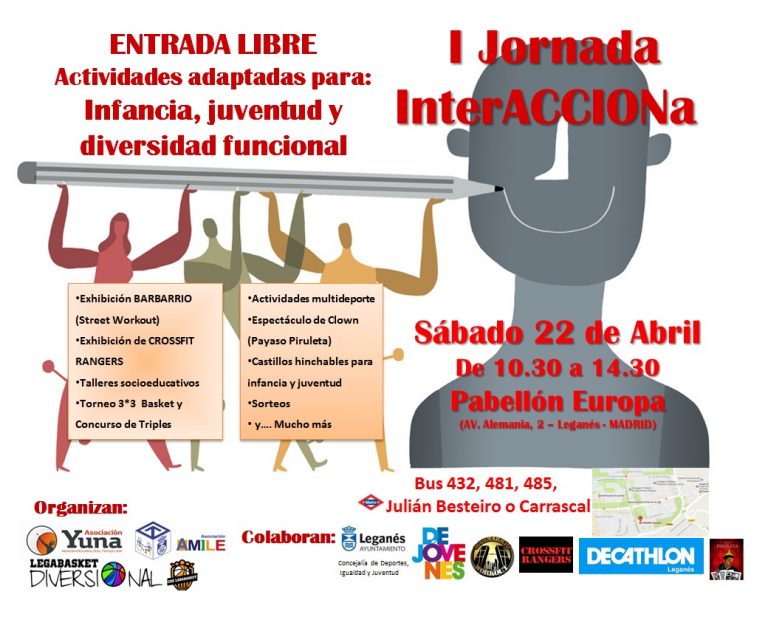 Asociación Yuna, Legabasket Diversional y Asociación Amile organizan la I Jornada InterACCIONa
