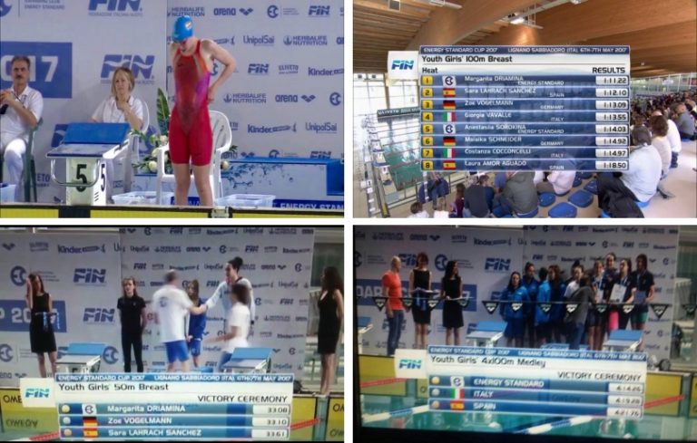 Cuatro medallas para Sara Lahrach en la  Energy Standard Cup de Natación en Italia