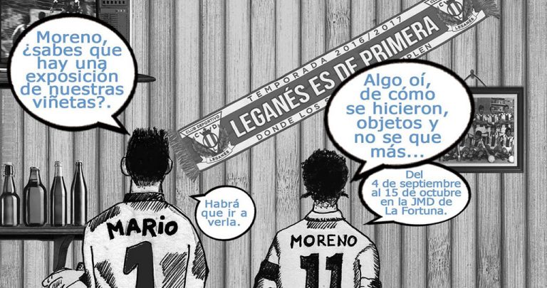 Leganés se llena de humor futbolero con la exposición ‘El año que nos reímos en Primera’