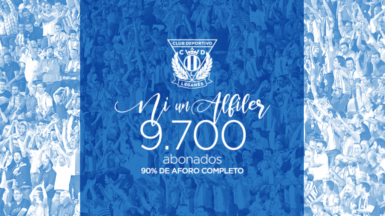 El CD Leganés alcanza récord de abonados completando un 90% del aforo del Estadio Butarque