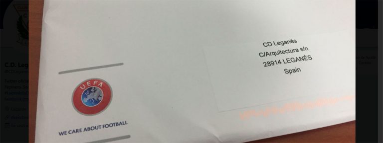 El CD Leganés vuelve a conquistar en redes sociales con una carta de la UEFA