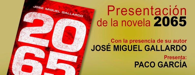 El popular presentador de El Tiempo en RTVE, José Miguel Gallardo presenta su novela “2065” en Leganés