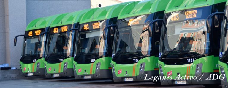 Catorce nuevos autobuses ecológicos prestarán servicio en las líneas 483, 484 y 487 de Leganés