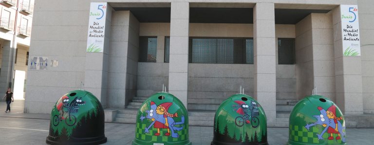 Los contenedores de Ecovidrio diseñados por Kukuxumusu llegan a Leganés