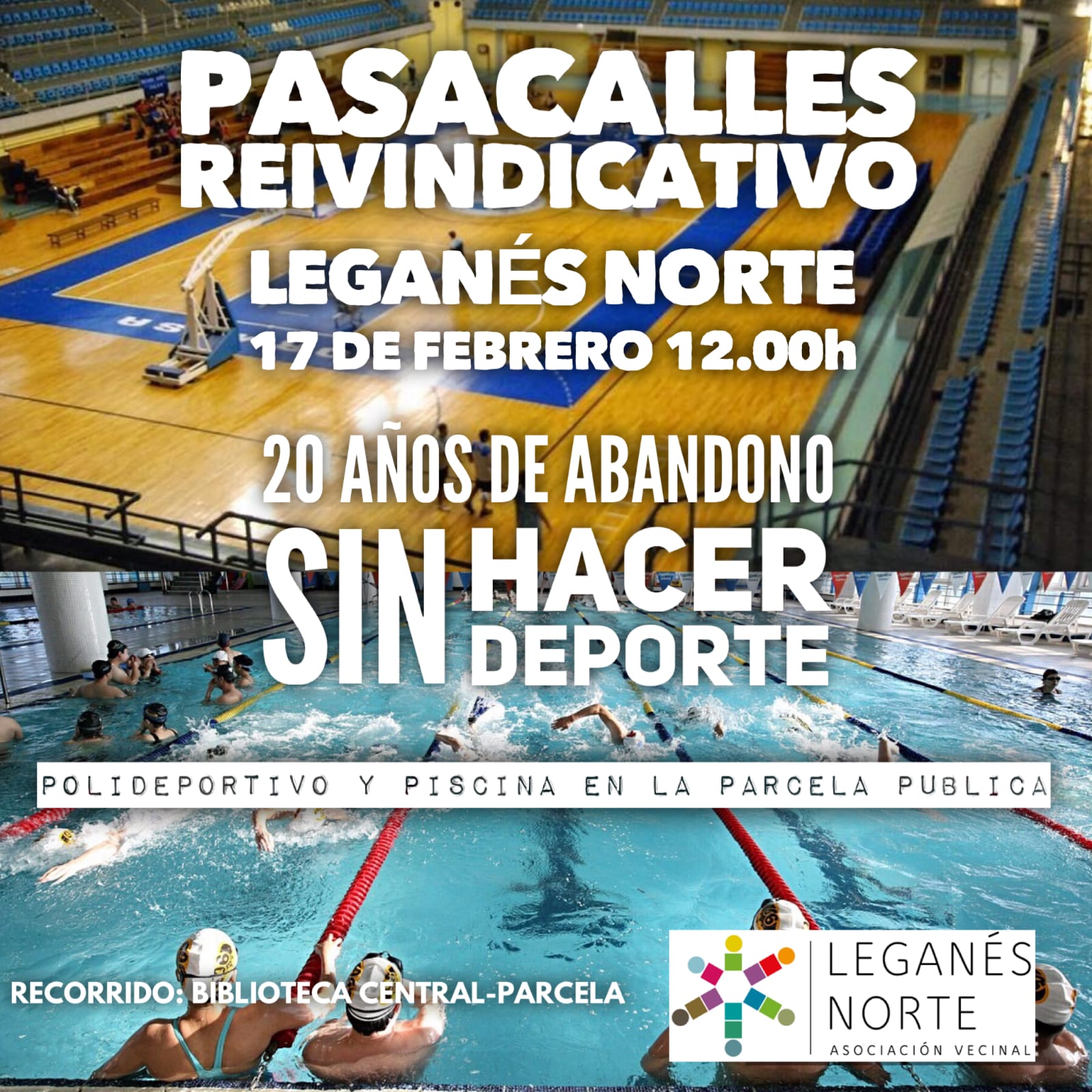 cartel pasacalles reivindicativo leganes norte