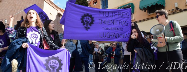 Huelga 8M en directo: Leganés se moviliza en la huelga feminista