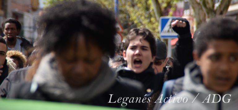 Centenares de personas marchan contra el fascismo en Leganés