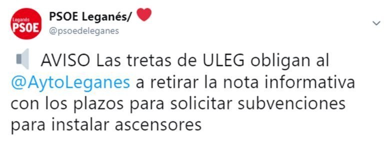 PSOE culpa a ULEG de la segunda sanción de la Junta Electoral