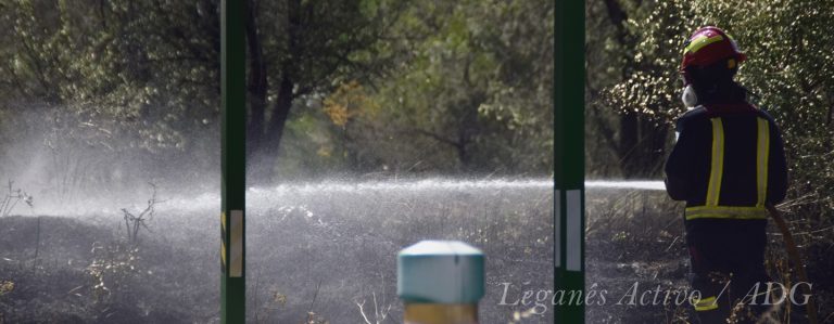 Extinto un incendio en San Nicasio, Leganés