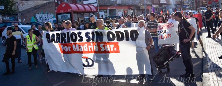 Una movilización contra el odio une al sur de Madrid