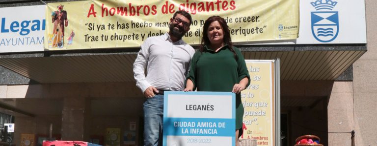 El Ayuntamiento de Leganés recibe el reconocimiento de Unicef como ‘Ciudad amiga de la infancia’