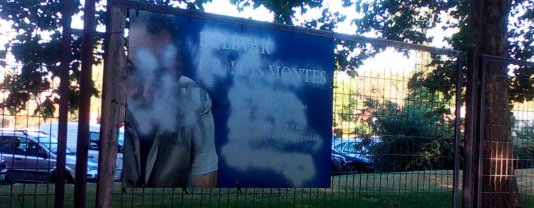 Aparece pintada la placa de Luis Montes en Leganés