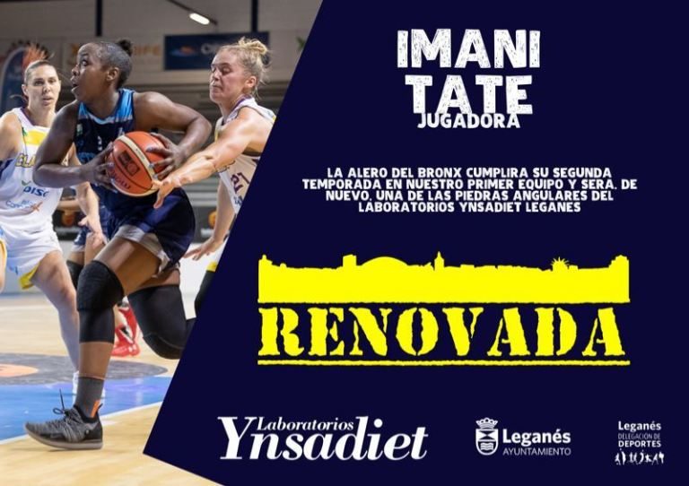 Baloncesto: Imani Tate renueva con el Club Ynsadiet Leganés