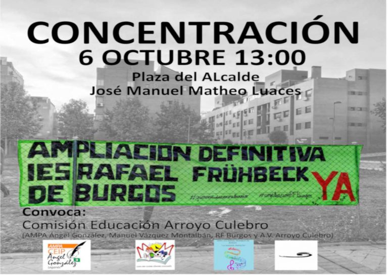 El IES Rafael Frühbeck de Burgos se concentra contra el retraso en la ampliación