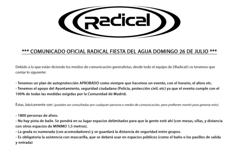 Radical culpa a los medios de comunicación de la cancelación de la Fiesta del Agua