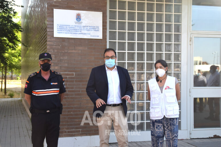 Homenajean a Protección Civil y Médicos Sin Fronteras por su labor durante la pandemia en Leganés