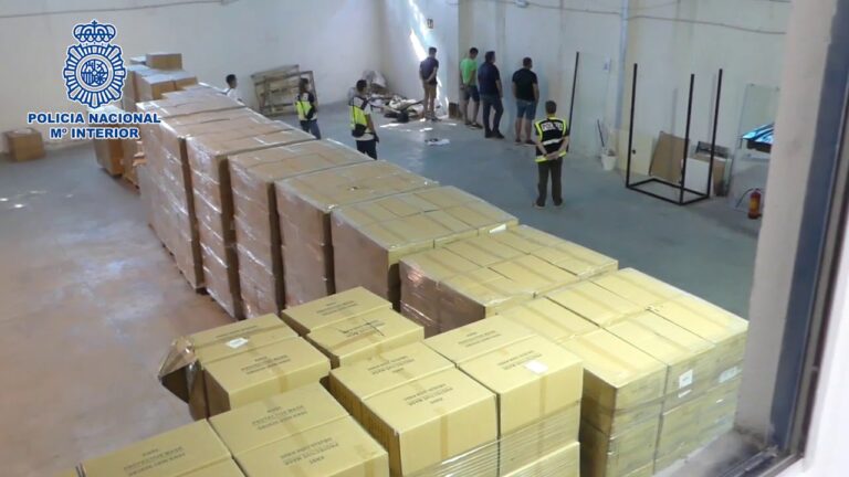 La Policía Nacional recupera 40 palés de productos sanitarios robados en una nave de Leganés