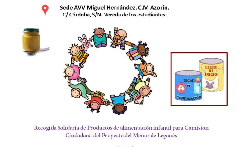 La AV Vereda de los Estudiantes recoge alimentos para el Proyecto del Defensor del Menor