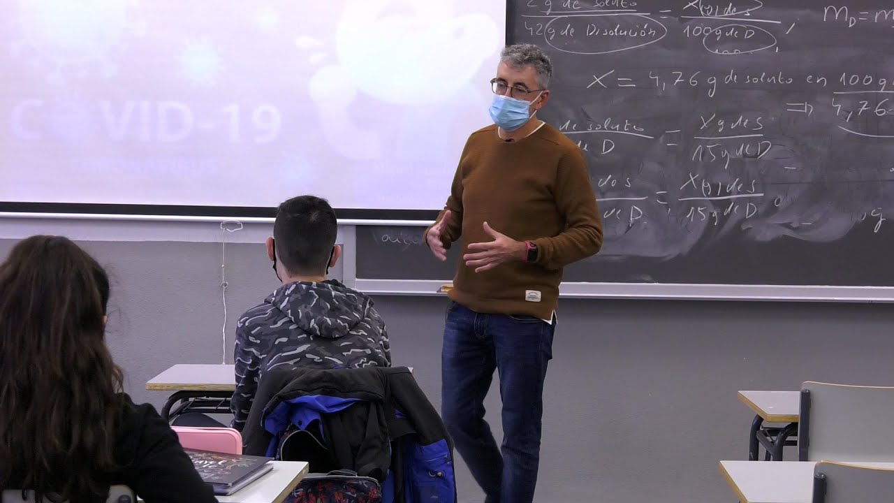 Charla COVID en un colegio de Leganés