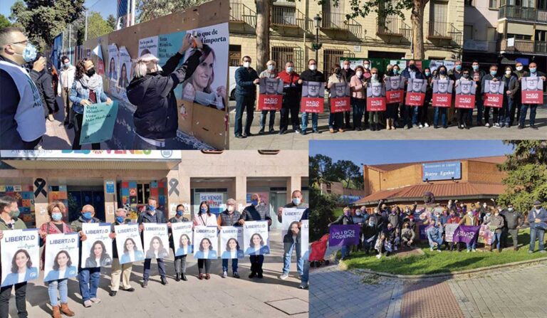 Arranca la campaña electoral con la tradicional pegada de carteles también en Leganés