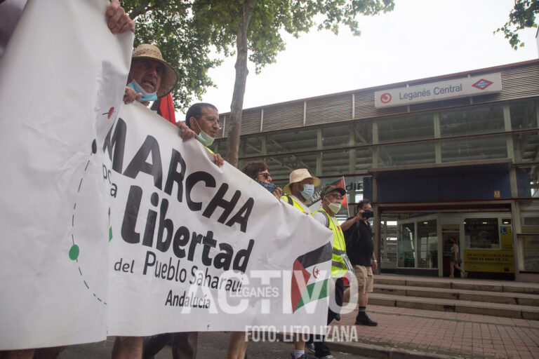 La Marcha saharaui atraviesa Leganés con un gran apoyo