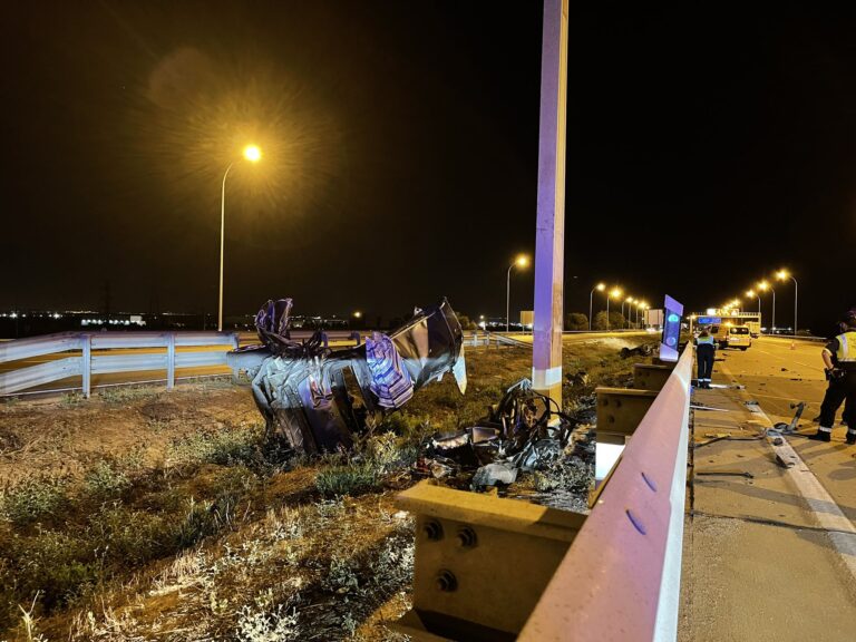 Accidente mortal de tráfico en la M-50 a la altura de Leganés