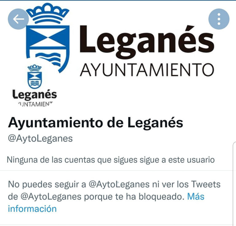 ¿Puede la cuenta oficial del Ayuntamiento bloquear a un vecino en Twitter?