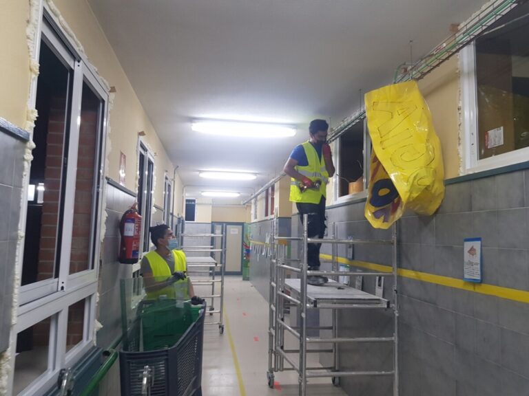 Los CEIP Miguel Delibes y Joan Miró avanzan en sus obras de mejora