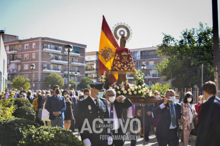 La Virgen del Pilar recorre las calles de Leganés
