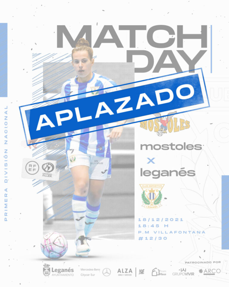 Aplazado por COVID los partidos de fútbol sala y balonmano Leganés