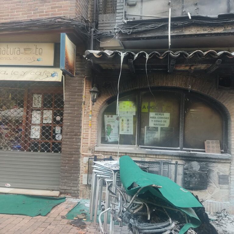 Detenido por incendiar el mobiliario de terrazas de bares en Leganés