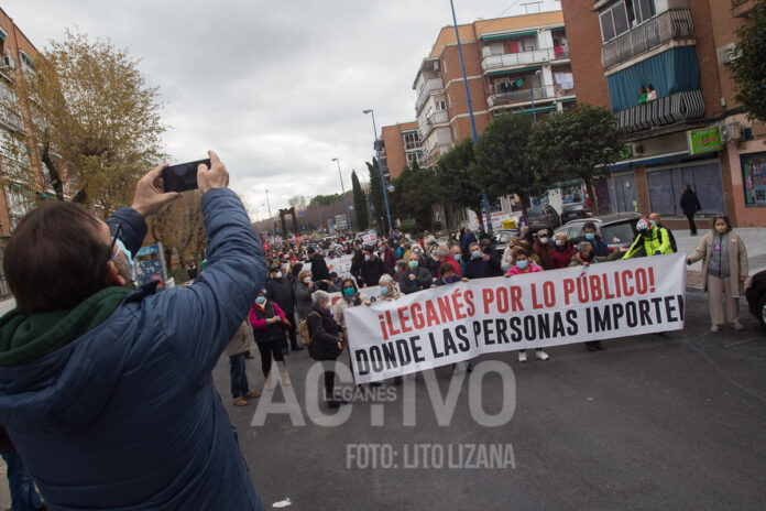 manifestacion leganes por lo publico