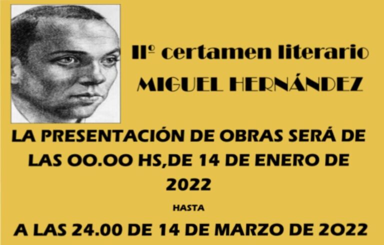 Convocan el II Certamen literario ‘Miguel Hernández’ de Leganés