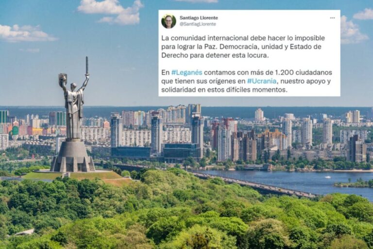 Leganés da todo su apoyo a Ucrania, que sufre la invasión rusa