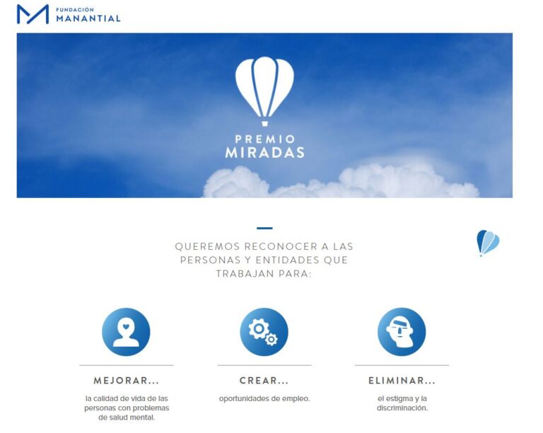Fundación Manantial convoca la XI edición de los Premios Miradas por la salud mental