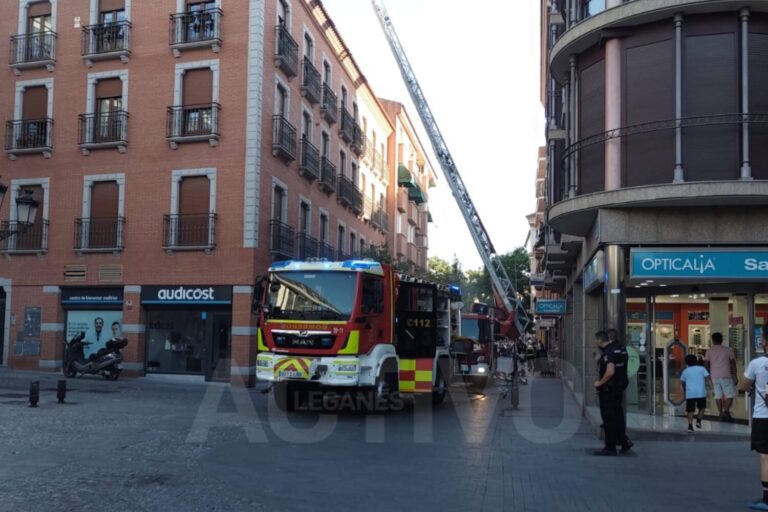 Incendio en un restaurante de Fuente Honda en Leganés