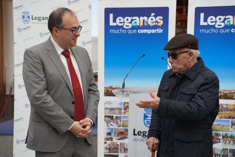 Ángel de la Cruz Guzmán, vecino de Leganés, cumple 102 años