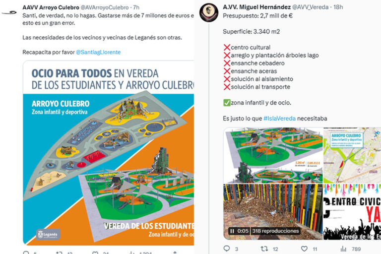 Vereda de los Estudiantes y Arroyo Culebro rechazan las zonas de ocio