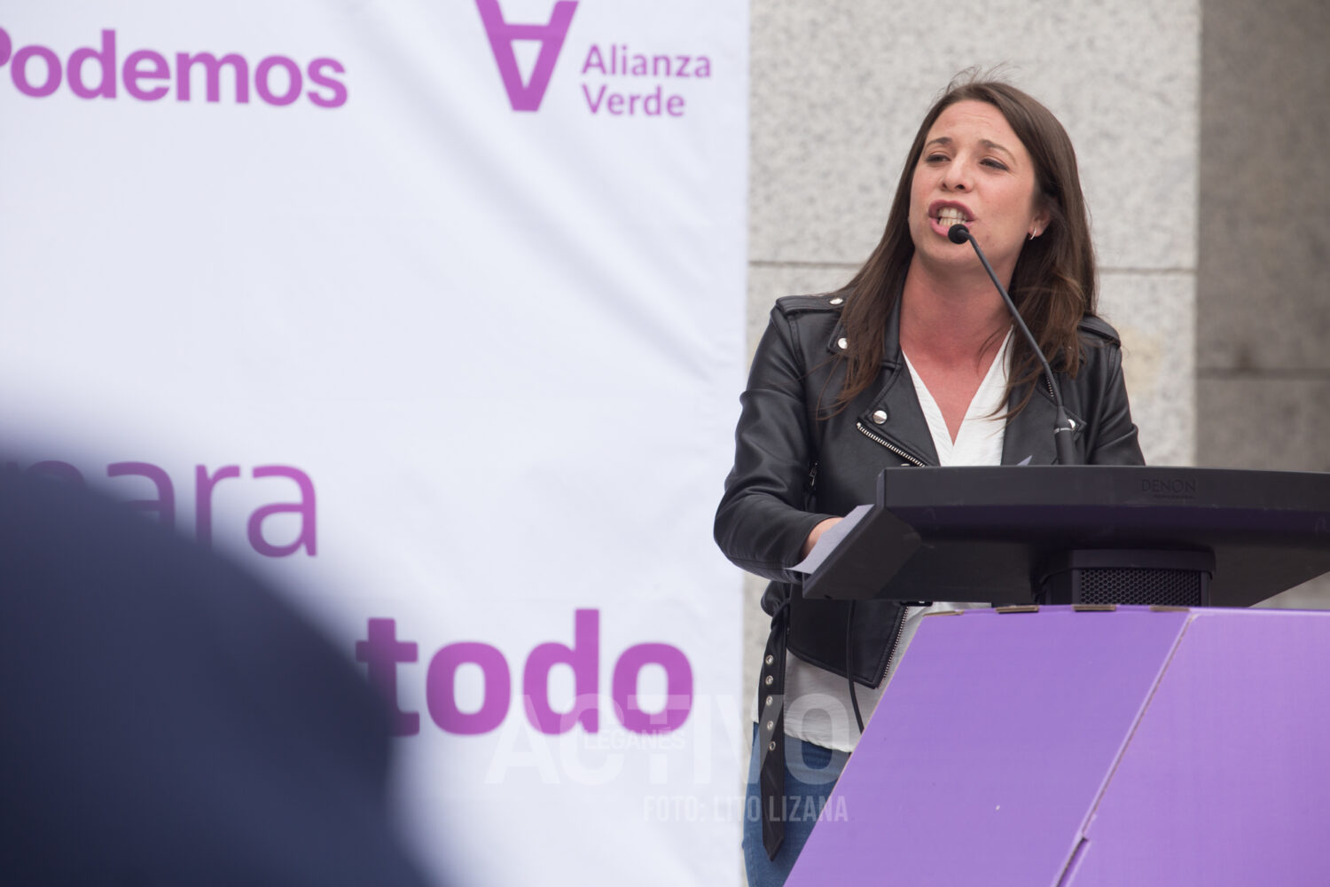 mitin unidas podemos plaza españa izquierda unida alianza verde campaña electoral elecciones