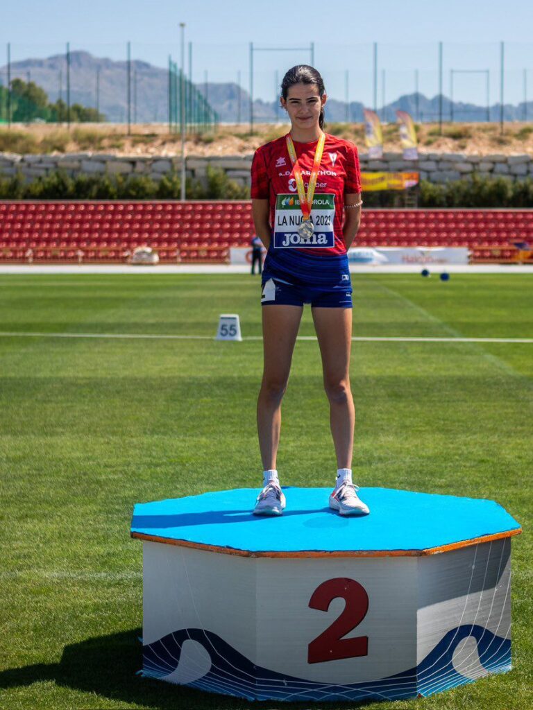 La atleta de Leganés, Ainara Llorente, subcampeona España sub16