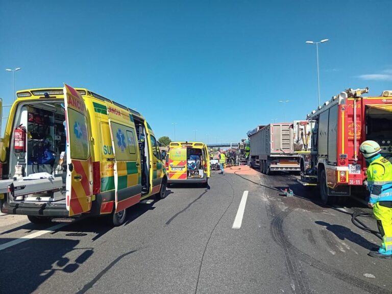 Colapso en la M50 por hasta tres accidentes a la altura de Leganés