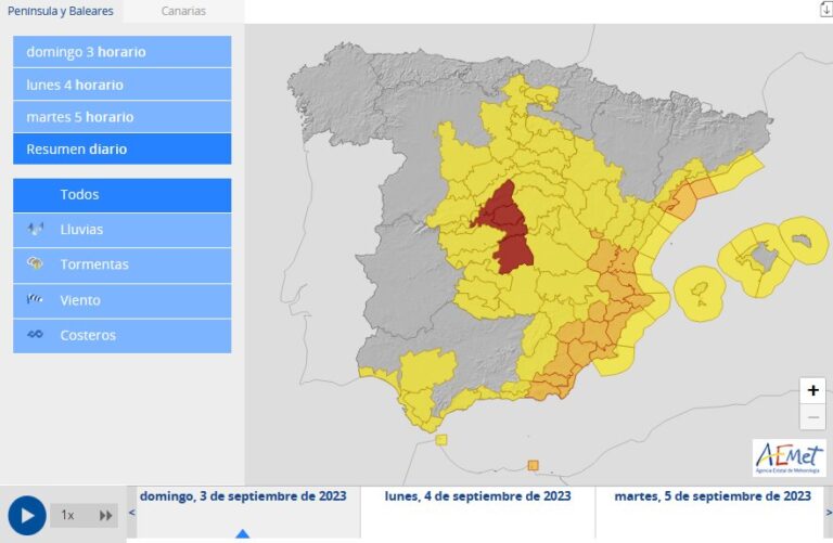 Alerta roja en Leganés por fuertes lluvias y tormentas: «Extremad la precaución»