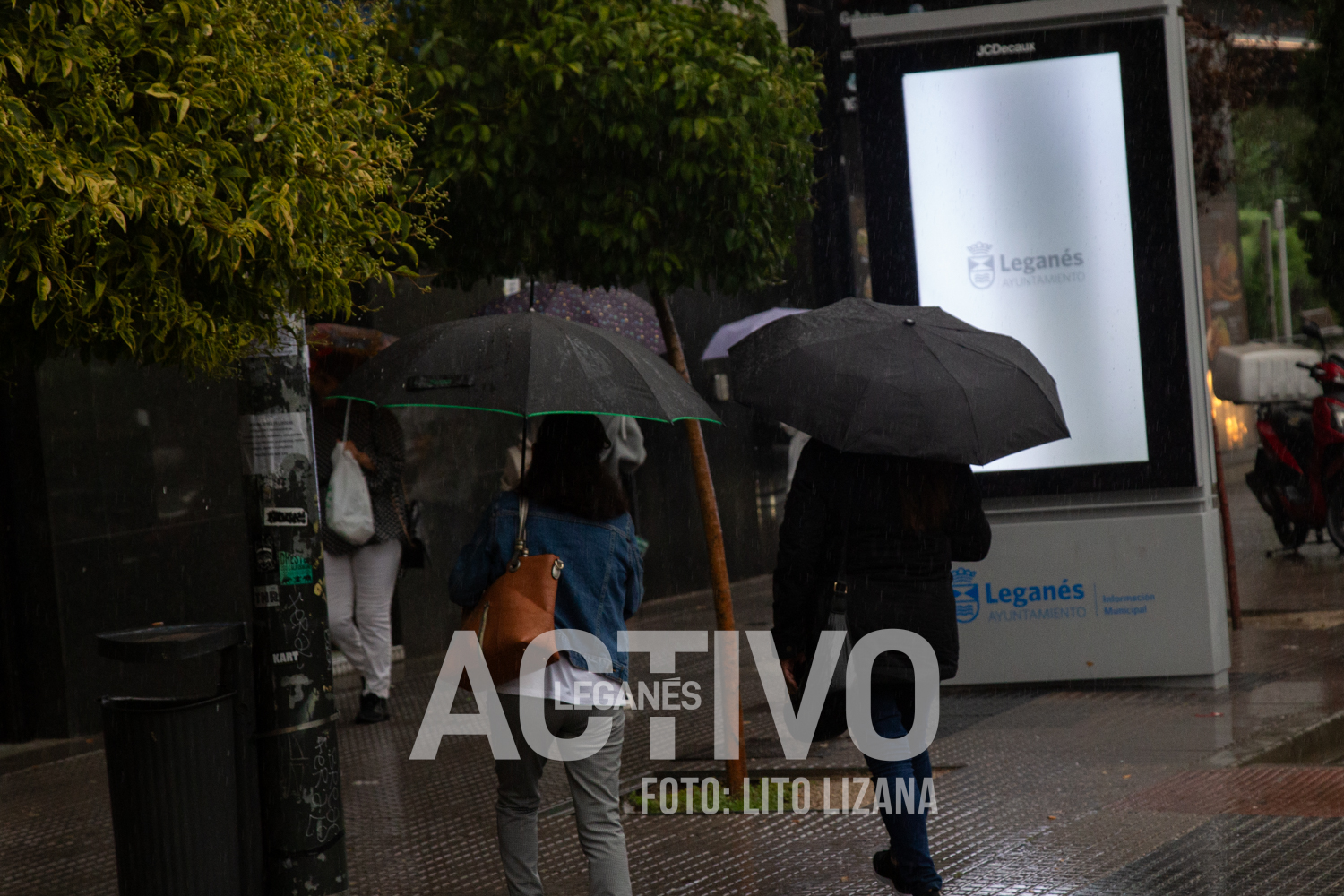 lluvia torrencial en leganes