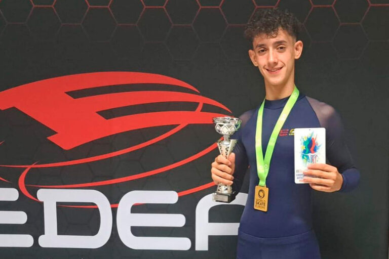 El patinador de Leganés, Iván Jiménez, campeón de Europa 2023 de patinaje en línea