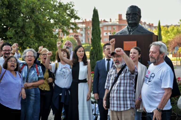 Ione Belarra homenajea a Salvador Allende en uno de los tres actos en Leganés